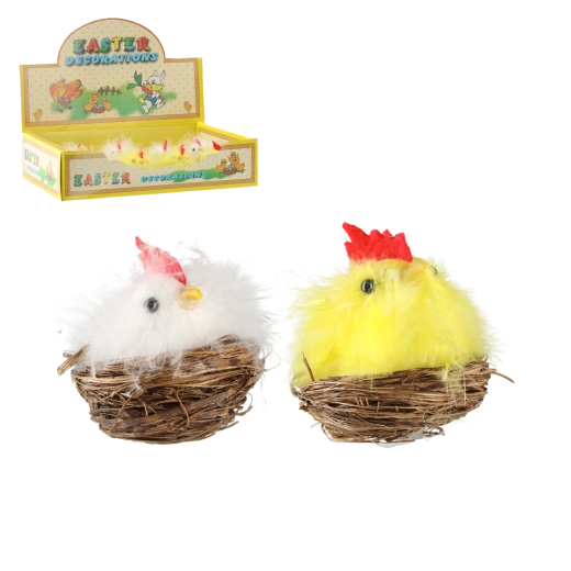 Set van 12 paas kuikentjes in gemengde kleuren