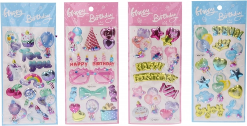 Decoratieve stickers met glitter 22x9,5 cm