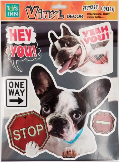 Autocollants vinyle Chien Stop