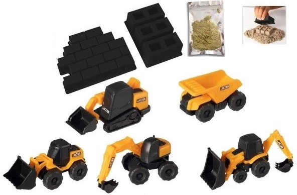 5 mini engins JCB dans un seul coffret