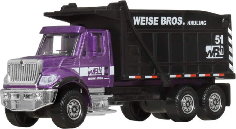 Matchbox Working Rigs purple dump truck