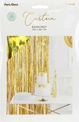 Gouden party franje-gordijn decoratie 100 × 200 cm
