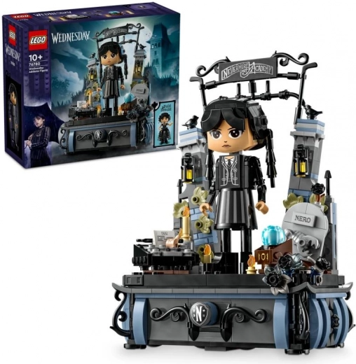 LEGO Wednesday Addams – verzamelfiguur met poort van de Nevermore Academie