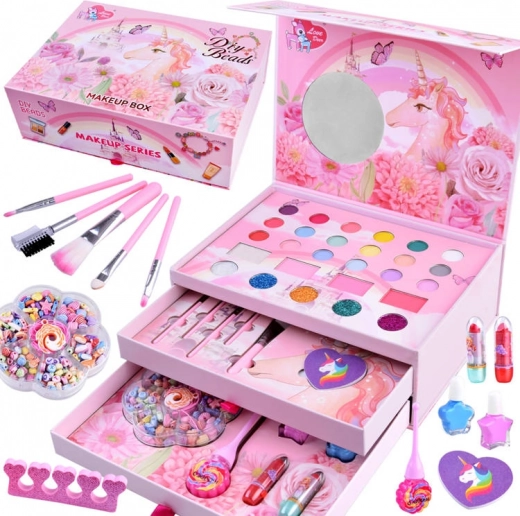 Kinder Kreativ Make-up Koffer mit Einhorn