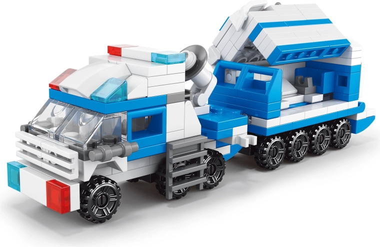 Police Building Set – 12 Vehicles for Kids