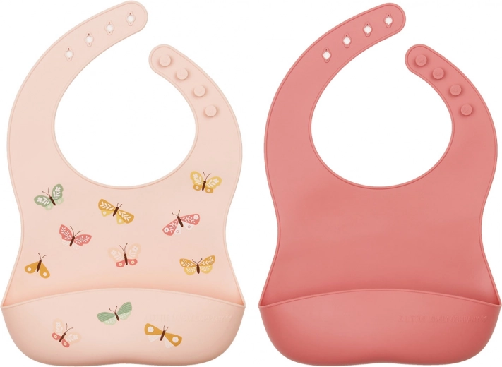 A Little Lovely Company set siliconen slabbetjes voor kinderen – Vlindertjes
