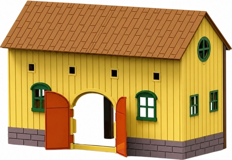 Stable with opening doors for realistic play