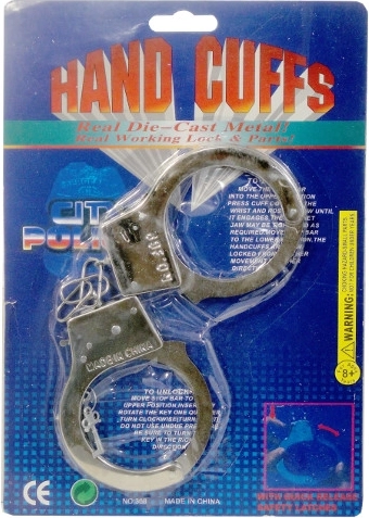 Metal children’s police handcuffs with keys