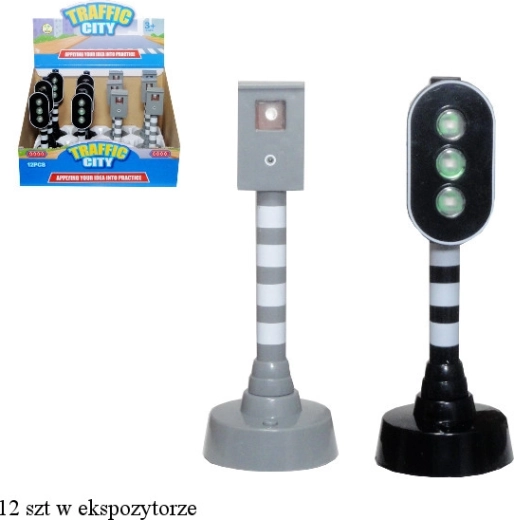 Battery-powered traffic light and speed radar