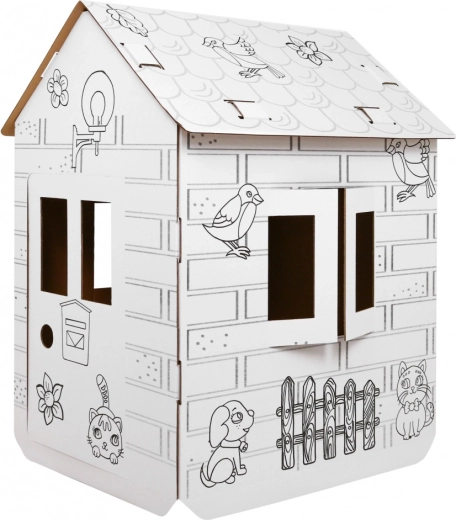 Kartonnen kleurhuis XXL voor kinderen – Auto