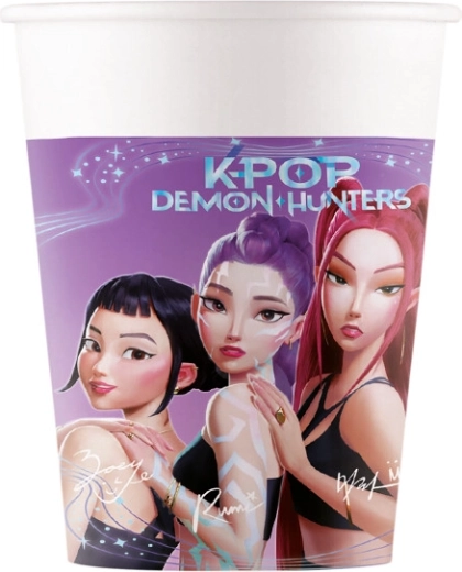 Papieren bekertjes Demon hunters K-POP 200 ml (8 stuks)