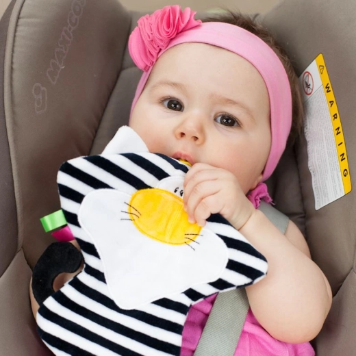 Praktisch op te hangen aan kinderwagen en autostoeltje