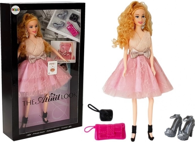 Model Doll Blonde 28 cm with Handbag and Heels