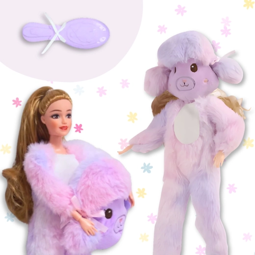 Movable limbs and a hair brush