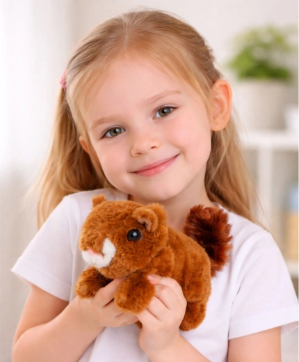 Playful movement and sounds at the press of a button