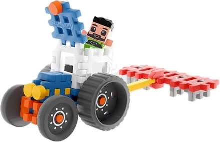 Tractor and farm equipment for pretending to work in the fields