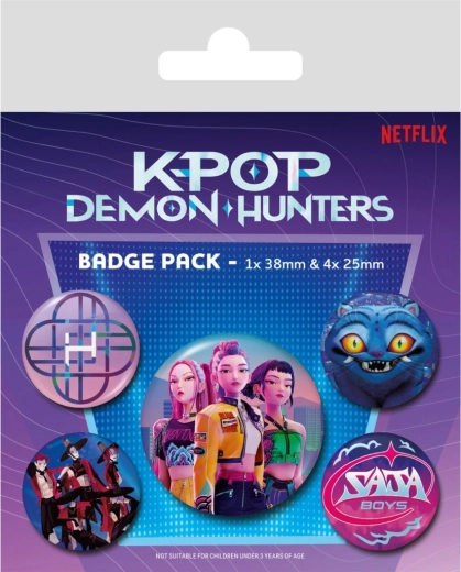 Set aus Metall-Pins K-pop Demon Hunters (Netflix)