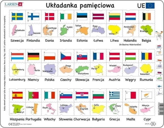 Larsen Unia Europa – Flags of Europe educational puzzle