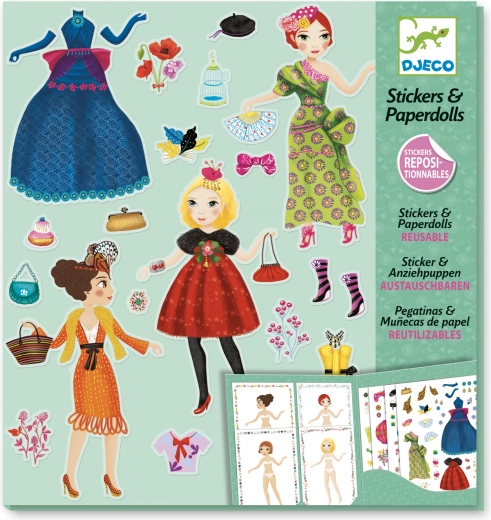 Djeco set d’autocollants styliste de mode