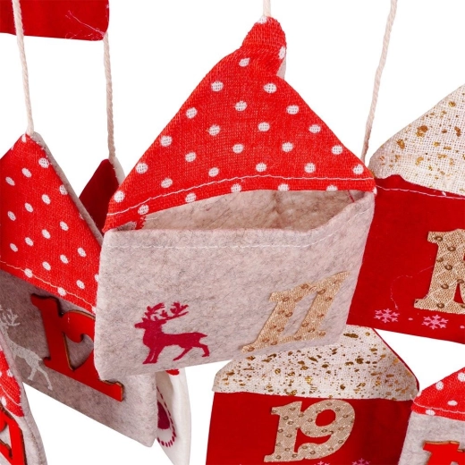 Zacht vilt met kerstmotieven