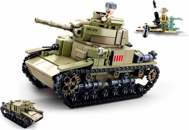 Sluban Army middelzware Italiaanse tank 2-in-1 bouwset