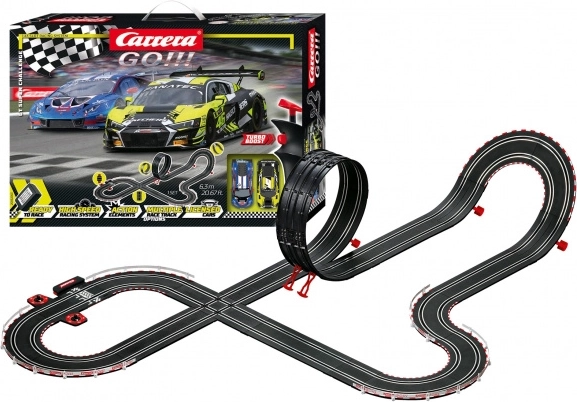 Carrera GO GT Super Challenge slot car track 6.3 m with Audi R8 LMS GT3 and Lamborghini Huracán