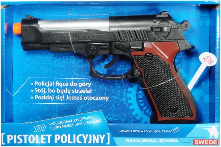 Polizeipistole mit polnischem Sprachmodul