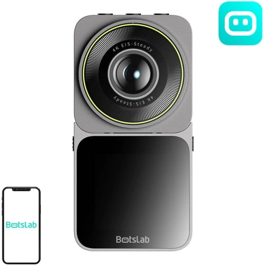 BOTSLAB Dual 4K Dash Cam and Action Camera with 2.4 GHz Wi‑Fi and 1700 mAh Battery