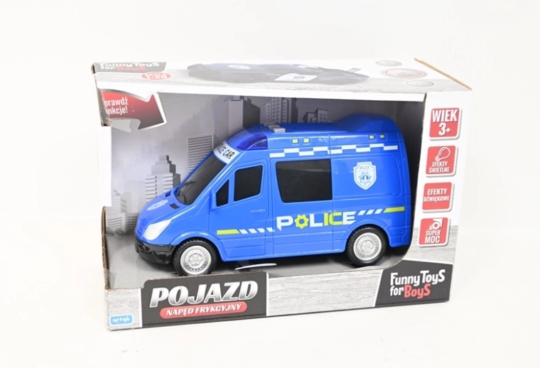 Police Bus with Friction (Inertia) Drive, Lights and Sounds