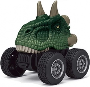 Dinosaurus auto met vliegwielaandrijving
