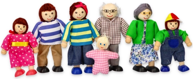 Wooden Family for a Dollhouse