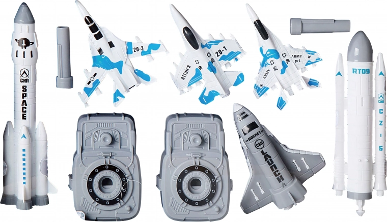 Raket met lanceerplatform en accessoires