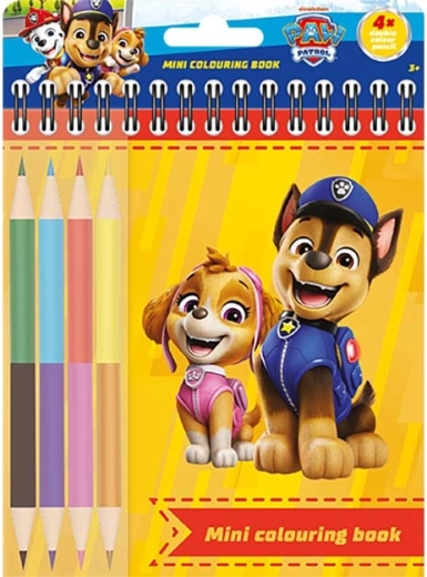 Mini kleurboekje met kleurpotloden Paw Patrol