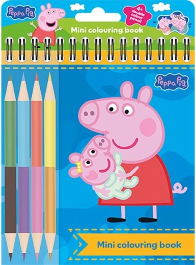 Mini kleurboek met kleurpotloden Peppa Pig