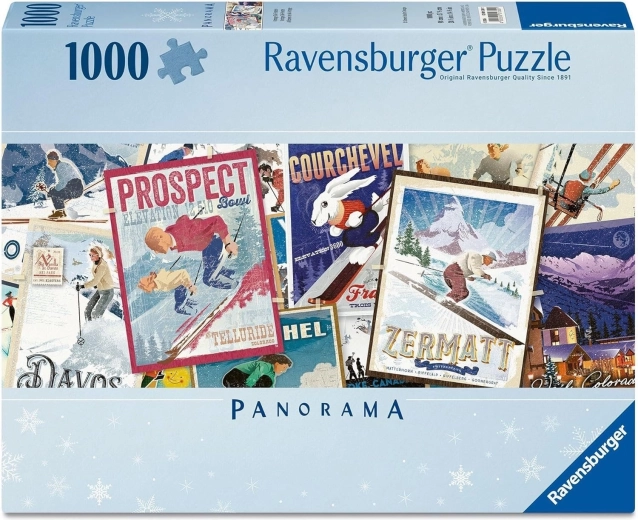 Ravensburger panoramic puzzle Vintage Ski Posters 1000 pieces