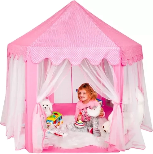 Pink kids' tent Kruzzel – a fairy‑tale palace for home and garden