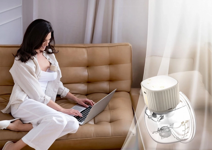 Discreet hands‑free in-bra pumping