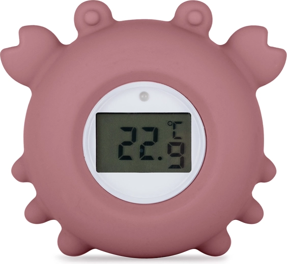 Petite&Mars digital silicone bath thermometer Crab Caleb dusty rose