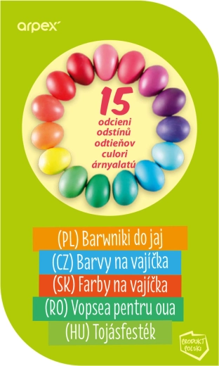Egg dyes – set of 15 shades
