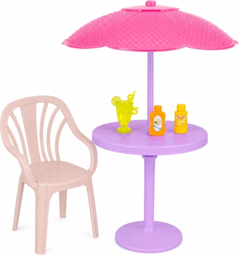 Tuinset met parasol voor buitenspel