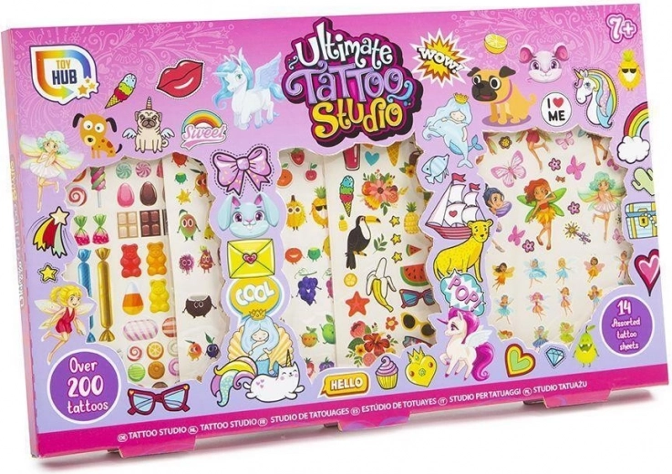 Set temporärer Tattoos The Ultimate – rosa