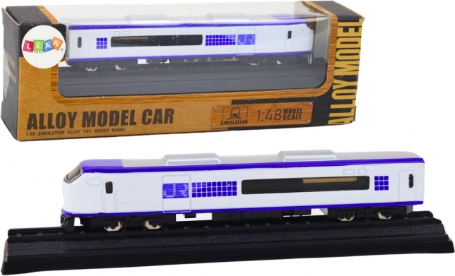 Train de collection 1:48 métal bleu et blanc