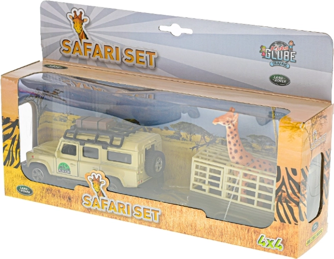 Complete safari set with giraffe figure
