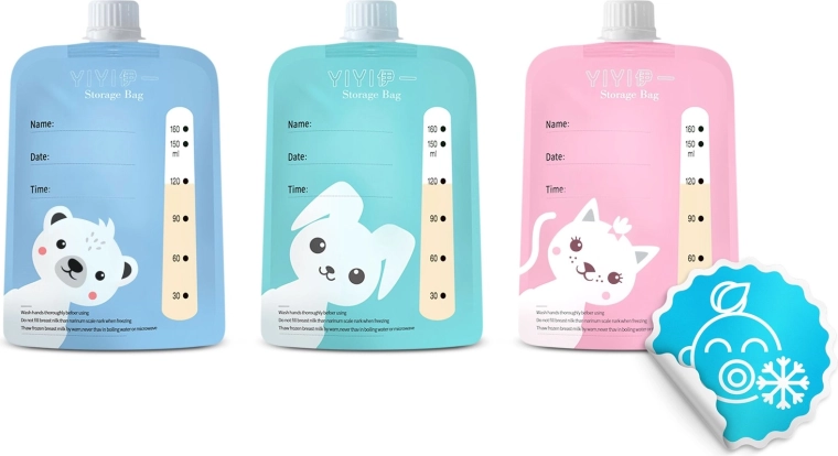 Melkzakjes in de verpakking