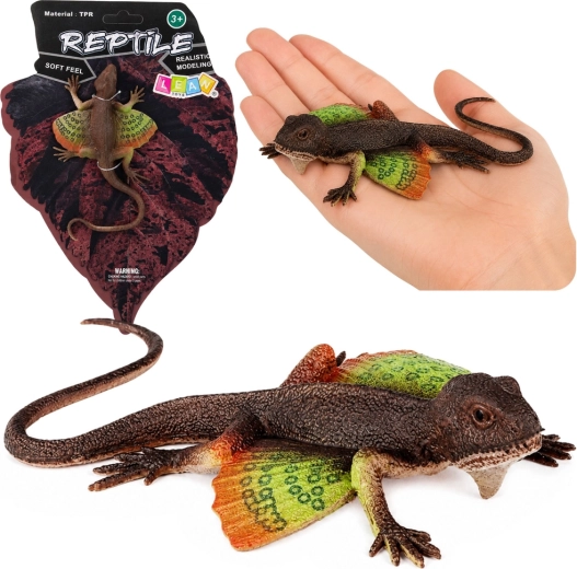 Realistische rubberen figuur van de vliegende draakhagedis (Draco) 13 cm