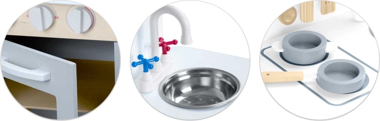 Évier fonctionnel avec robinet pivotant