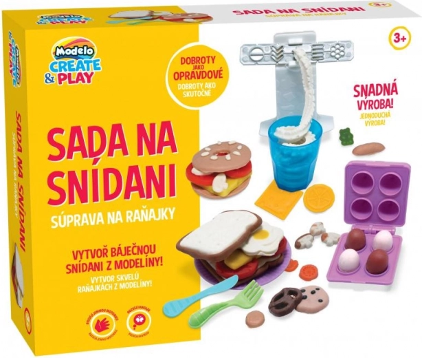 Modelo set petit-déjeuner en pâte à modeler pour enfants