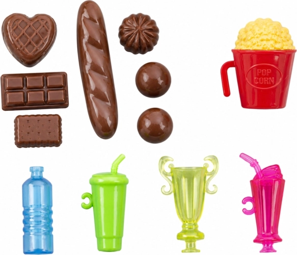 Nombreux accessoires : boissons et en-cas