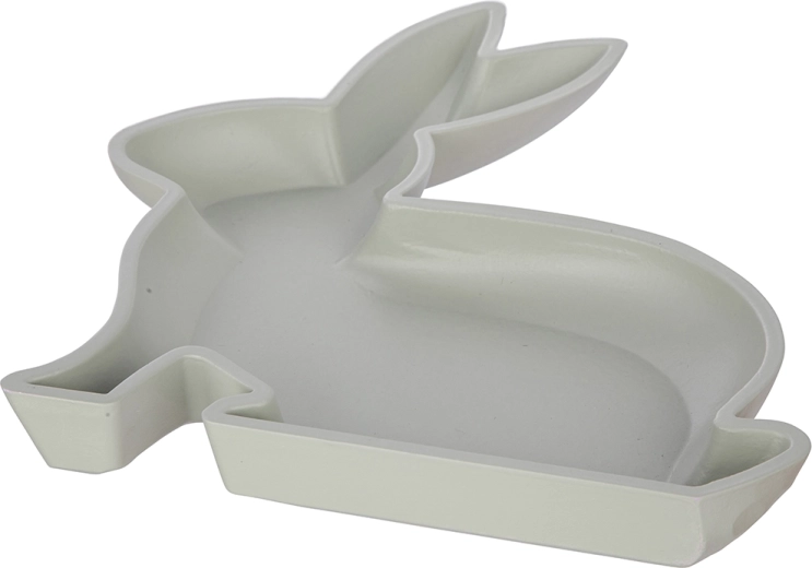 Decoratieve schaal van MDF groen 23 × 29,5 cm