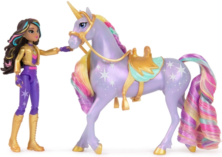 Magische eenhoorn Wildstar met regenboogmanen